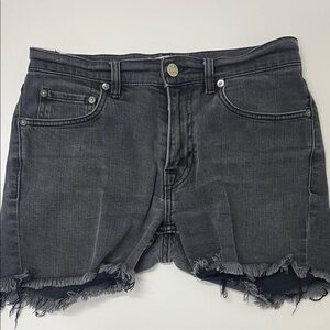 Acne Studios  Black Denim Cutoff  Shorts size 30